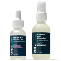 QRxLabs glycolic-acid-peel-bottle-1oz for at-home facial rejuvenation.