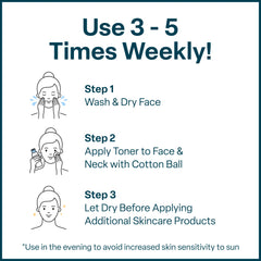 QRxLabs Glycolic Toner hydration drop highlighting rice protein moisturization.