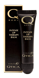 QTICA Intense Lip Repair Balm Set 2 jar closeup illustrates overnight hydration for dry lips.