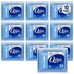Q-tips Cotton Swabs travel case with soft tips for on-the-go grooming.