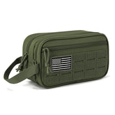 QT&QY tactical toiletry bag front view highlighting rugged travel-ready design for organizing essentials.