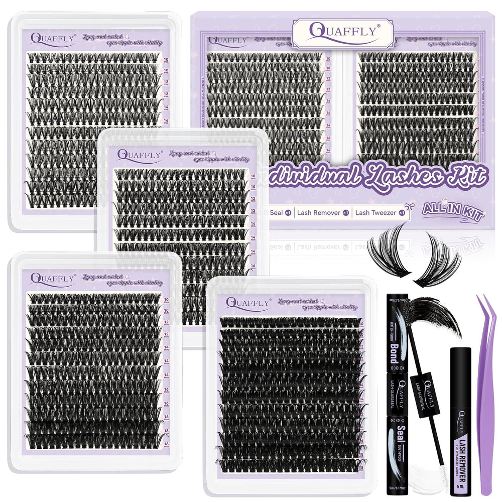 QUAFFLY lash extension kit front view for at-home professional lash styling