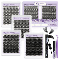 QUAFFLY lash extension kit front view for at-home professional lash styling
