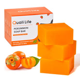 QualiLife persimmon soap packaging highlights natural ingredients for gentle odor control.