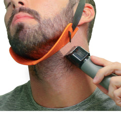 Quality Time beard-neckline shaper guide assembled for precise beard lines.