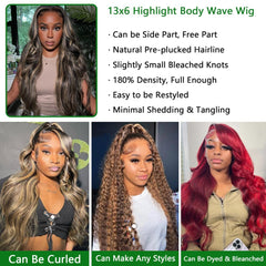 QUANDIAN 13x6 hd-lace front wig skin-melting blend for seamless scalp appearance