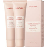 QUARXERY Purifying Exfoliating Gel 2pcs package for travel-friendly cleansing.