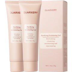 QUARXERY Purifying Exfoliating Gel 2pcs package for travel-friendly cleansing.