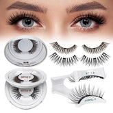 QUEWEL reusable magnetic eyelashes two-pair kit for quick, confident wear