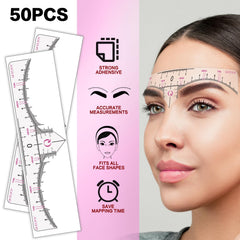 QUEEJOY Brow Stencils Collection grips skin for accurate brow measurements