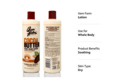 Queen Helene Cocoa Butter Hand & Body Lotion close-up shows creamy texture for smooth application.