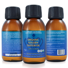 Queen of the Thrones Castor Oil used as eye makeup remover for gentle cleansing.