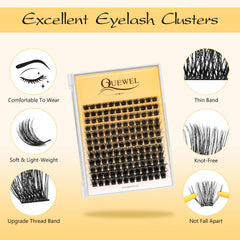 QUEWEL lash applicator tool with matte frosted grip for precise placement