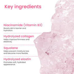 QUIA Collagen Jelly Cream on skin shows non greasy smooth finish