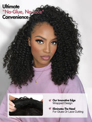 Quickwig Curly Half Wig Breathable Cap delivers all-day lightweight comfort.