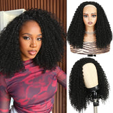 Quickwig Curly Half Wig Water Wave closeup shows defined curls for natural blending.
