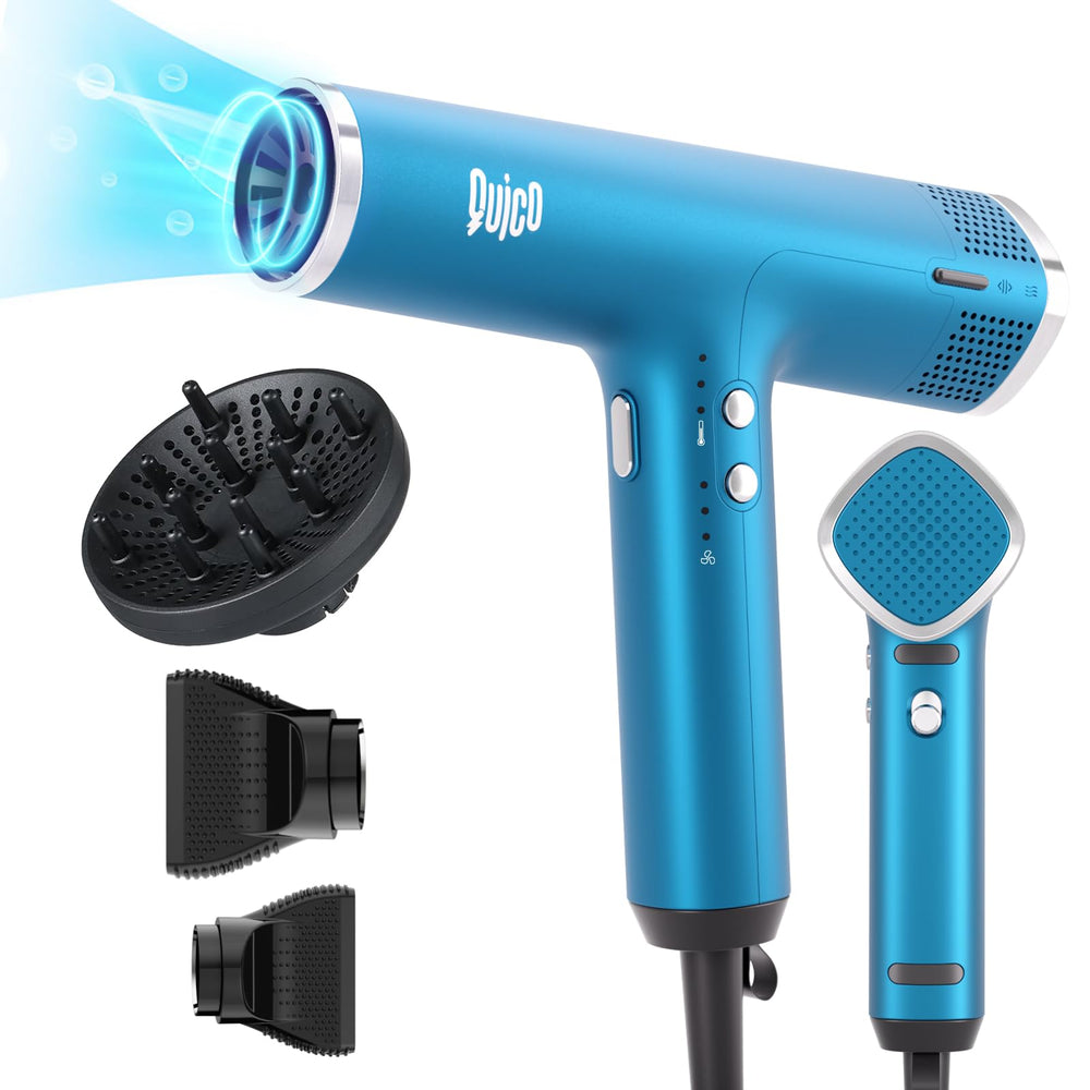 Quico hair dryer with 1875W motor delivering fast home or salon drying