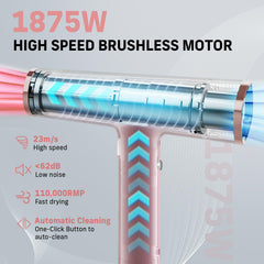 Quico hair dryer side view showing ergonomic grip for comfortable handling