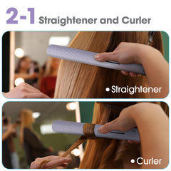 QUICO hair straightener heating indicator showing 15-second fast heat for quick styling