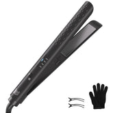 QUICO hair straightener worldwide voltage enables travel-friendly styling.