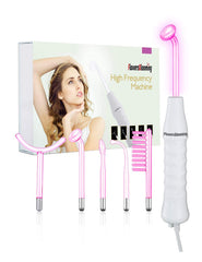 Quiet&Far high-frequency wand for home use promotes skin renewal and elasticity.