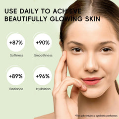 QUIYUM yuzu cleanser pump dispensing foam to gently cleanse and hydrate skin