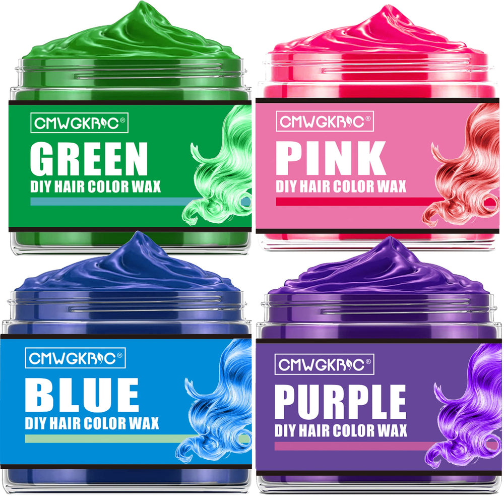 QUNGCO purple hair color wax swatch offers bold, washable color for cosplay and parties.