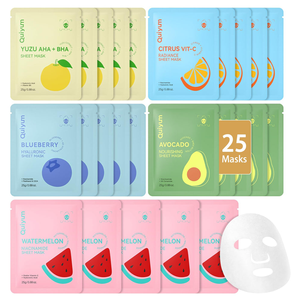 QUIYUM Watermelon mask packaging highlights hydrating fruit formula
