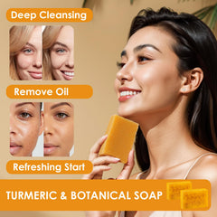 qvkzl cleansing-soap-bar turmeric suitable for face and body cleansing.