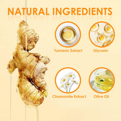 qvkzl turmeric-oil-bottle nourishes skin texture and balance.