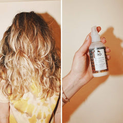 R+Co Sun Catcher Power C Leave-In cream-dispense shows smooth application for detangling.