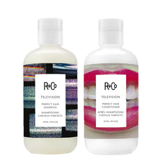 R+Co Television shampoo bottle ready to smooth and add shine