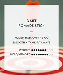 R+Co DART Hair Wax Stick sculpting defined lines for groomed style.