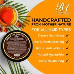 RA COSMETICS Batana Oil applied to scalp for moisture