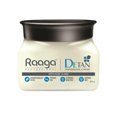 Raaga Professional De-Tan Cream pack shot highlights tan reduction potential