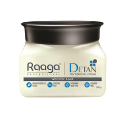 Raaga Professional De-Tan Cream pack shot highlights tan reduction potential