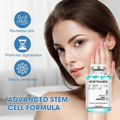 Racgrul Stem Cell Serum ampoules pack showcases convenient two-piece kit for on-the-go skincare.