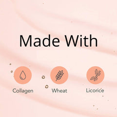 Rael collagen essence bottle and sheet mask ready for nourishing skin during a routine.