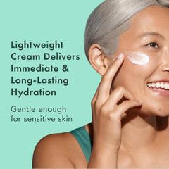 Rael Face Moisturizer cream swatch highlighting silky texture ideal for oil control.