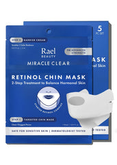Rael Retinol Chin Mask application showing targeted chin coverage for clearer-looking skin