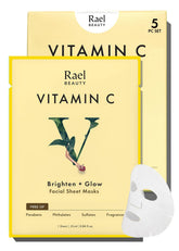 Rael Vitamin C Face Mask jar close-up shows brightening serum.