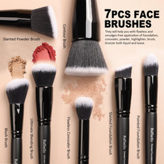 Raffaello big kabuki brushes for seamless powder application.