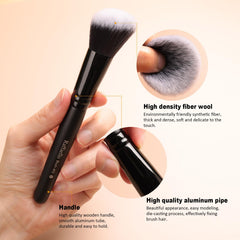 Raffaello brush set ergonomic wooden handles provide comfortable, precise application.