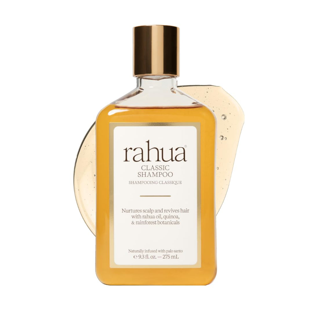 Rahua Classic Shampoo bottle with Palo Santo aroma for balanced scalp and refreshing cleanse