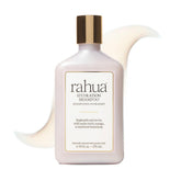 Rahua Hydration Shampoo bottle portrayal showcases sulfate-free cleansing for dry hair.
