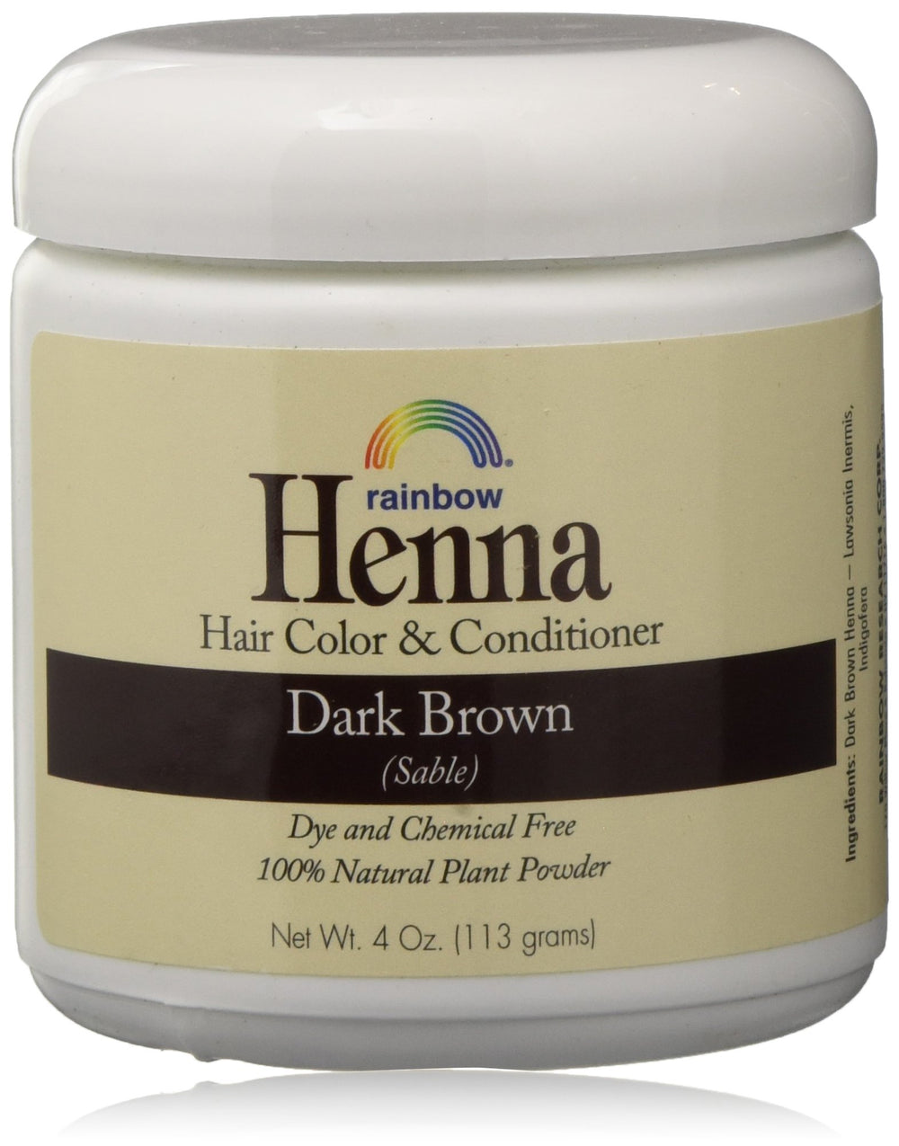 Rainbow Henna Persian Dark Brown hair color box image; easy-at-home color option.