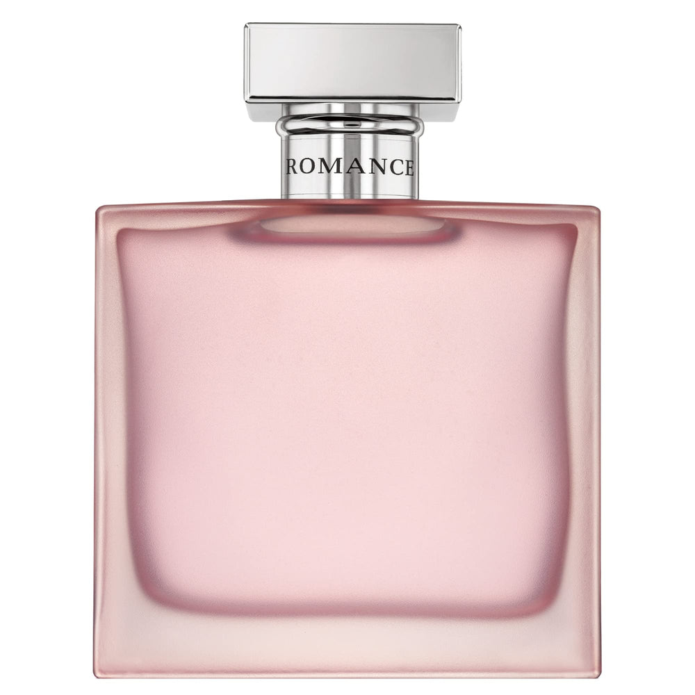 Ralph Lauren Beyond Romance bottle closeup with frosted pink glass for evening allure