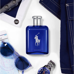 Polo Blue EDP woody vetiver emphasis evokes oceanic freshness and depth