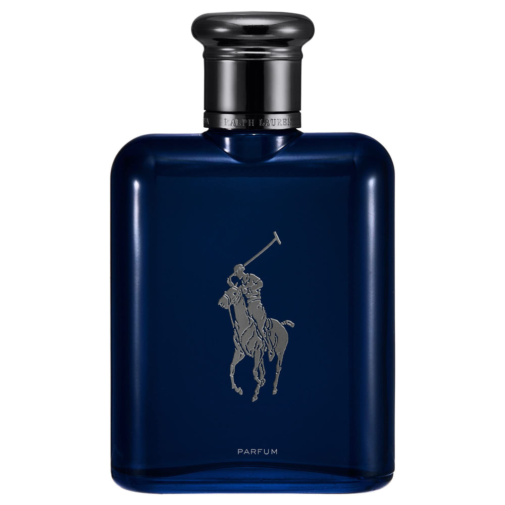 Polo Blue parfum bottle by Ralph Lauren Fragrances offers a bold everyday signature scent