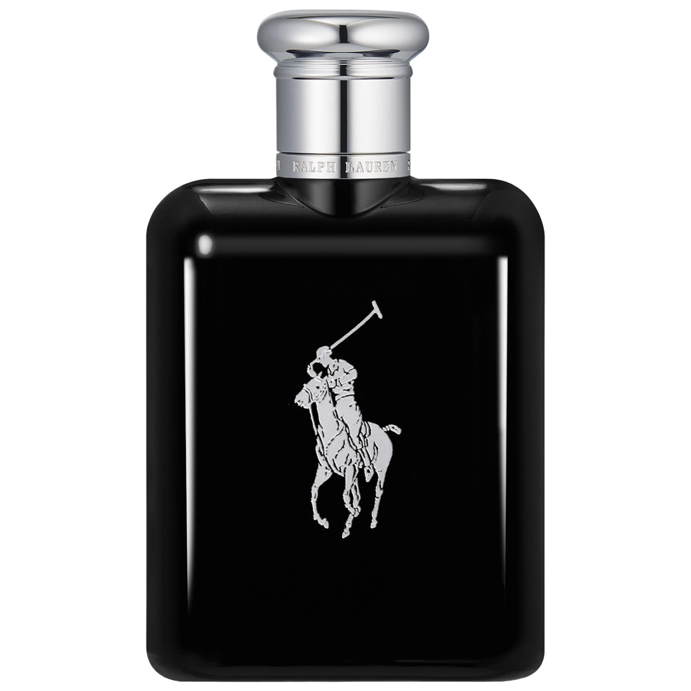 Ralph Lauren Polo Black bottle closeup for daytime confidence.
